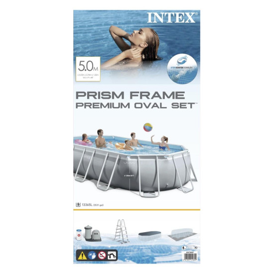Intex 26796NP prism baz. ovalen 503x274x122cm z okv. Intex 26796NP prism baz. ovalen 503x274x122cm z okv.