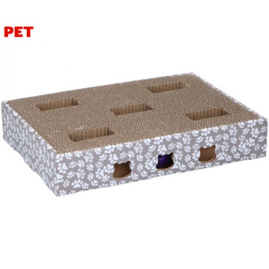 Pet Toys praskalnik za mačke, 3v1, igrača, 34.5x24.5x6.5cm Pet Toys praskalnik za mačke, 3v1, igrača, 34.5x24.5x6.5cm