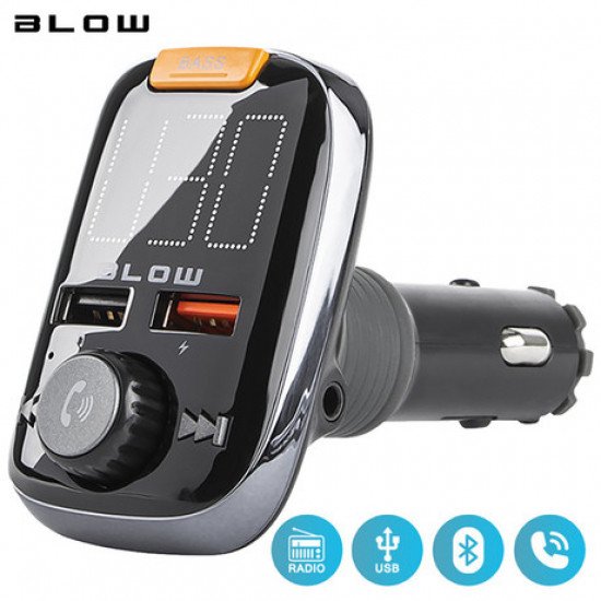 BLOW FM Oddajnik 74-154, Bluetooth 5.0 + polnilec QC3.0 + prostoročno telefoniranje BLOW FM Oddajnik 74-154, Bluetooth 5.0 + polnilec QC3.0 + prostoročno telefoniranje