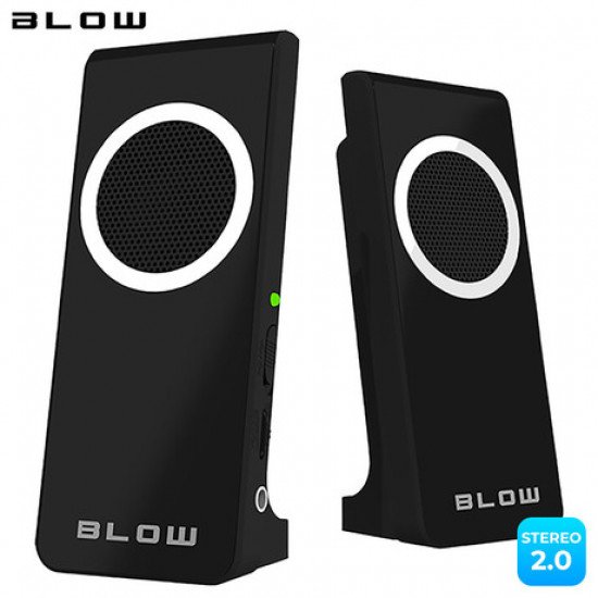 BLOW računalniški zvočniki MS-22, 2.0 Stereo, USB, črni BLOW računalniški zvočniki MS-22, 2.0 Stereo, USB, črni