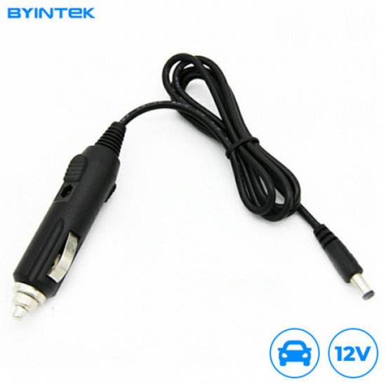 BYINTEK avtomobilski polnilec za projektorje, DC 12V, kompatibilnost z BYINTEK projektorji P12 in P20, črn BYINTEK avtomobilski polnilec za projektorje, DC 12V, kompatibilnost z BYINTEK projektorji P12 in P20, črn