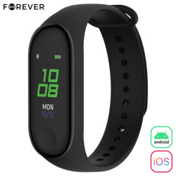 FOREVER pametna zapestnica FITBAND SB-50, Bluetooth 5.0, aplikacija, vodoodporna IP65, črna FOREVER pametna zapestnica FITBAND SB-50, Bluetooth 5.0, aplikacija, vodoodporna IP65, črna