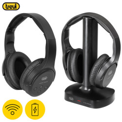 TREVI Brezžične naglavne TV Hi-Fi slušalke FRS 1580, 2x slušalke + polnilna postaja, baterija, do 30m TREVI Brezžične naglavne TV Hi-Fi slušalke FRS 1580, 2x slušalke + polnilna postaja, baterija, do 30m