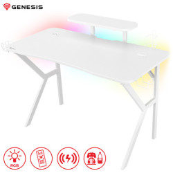 Profesionalna GAMING miza GENESIS HOLM 320 RGB, LED RGB osvetlitev, vgrajen brezžični polnilec in USB 3.0 razdelilec Profesionalna GAMING miza GENESIS HOLM 320 RGB, LED RGB osvetlitev, vgrajen brezžični polnilec in USB 3.0 razdelilec
