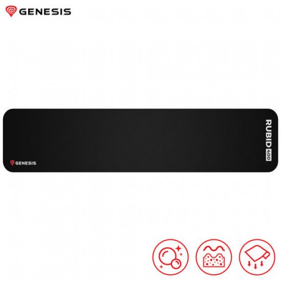 GENESIS RUBID 400 podloga za zapestja, ergonomska, mehka pena, protizdrsna, 470 x 95 mm, črna GENESIS RUBID 400 podloga za zapestja, ergonomska, mehka pena, protizdrsna, 470 x 95 mm, črna
