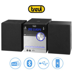 TREVI HCX 10D8, Glasbeni Hi-Fi sistem, FM Radio DAB/DAB+, BT/CD/MP3/USB/AUX-in, LCD zaslon TREVI HCX 10D8, Glasbeni Hi-Fi sistem, FM Radio DAB/DAB+, BT/CD/MP3/USB/AUX-in, LCD zaslon