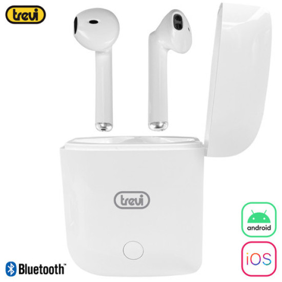 TREVI HMP 12E20 AIR mini Bluetooth 5.1 slušalke z mikrofonom, TWS, polnilna enota, touch kontrola, bele TREVI HMP 12E20 AIR mini Bluetooth 5.1 slušalke z mikrofonom, TWS, polnilna enota, touch kontrola, bele