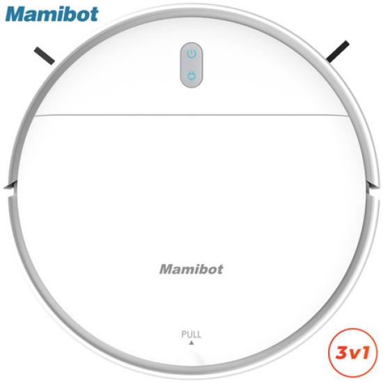 Robotski sesalnik MAMIBOT ProVac Titan 2, 3v1 hibrid (sesanje, pomivanje, pometanje), moč 1100 Pa, WiFi, daljinski upravljalnik, brezplačna aplikacija, bel