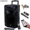 MANTA SPK5021 PRO FONOS prenosni KARAOKE zvočnik, Bluetooth 5.0, 8.000W P.M.P.O., TWS, Equalizer, polnilna baterija, FM Radio, USB / microSD / AUX / MIC-in, črn