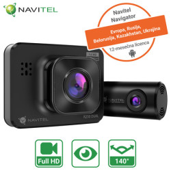 Avto kamera NAVITEL R250 Dual, + vzvratna kamera, Full HD, 2" zaslon, Night Vision, 140° snemalni kot, G-senzor, aplikacija