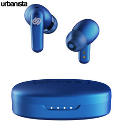 URBANISTA SEOUL brezžične slušalke, Bluetooth® 5.2, TWS, do 32 ur predvajanja, upravljanje na dotik, brezžično polnjenje, nizka zakasnitev, modre (Electric Blue)