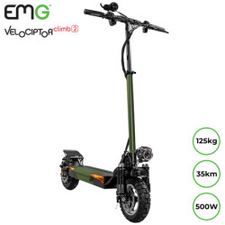 NOVO - Električni skiro TREVI Velociptor CLIMB 2, ES111OR OFF ROAD, 10'', zložljiv, LED osvetlitev, LED prikazovalnik, motor 500W, domet do 35km, do 125kg, 6x vzmetenje, smerniki, črno-zelen NOVO - Električni skiro TREVI Velociptor CLIMB 2, ES111OR OFF ROAD, 10'', zložljiv, LED osvetlitev, LED prikazovalnik, motor 500W, domet do 35km, do 125kg, 6x vzmetenje, smerniki, črno-zelen