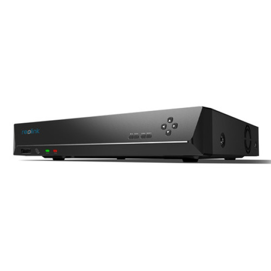Reolink RLN16-410 snemalna enota, 4TB, priklop do 16 kamer, razširljiv spomin do 12TB, neprekinjeno snemanje, PoE namestitev, črna