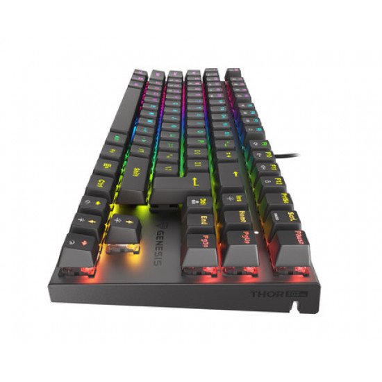 GENESIS THOR 303 TKL gaming tipkovnica, mehanska, RGB LED osvetlitev, Anti-Ghosting, F1 - F12, aplikacija, črna GENESIS THOR 303 TKL gaming tipkovnica, mehanska, RGB LED osvetlitev, Anti-Ghosting, F1 - F12, aplikacija, črna