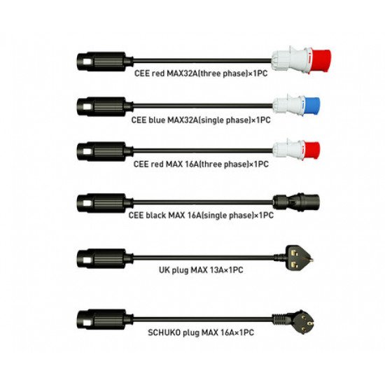 Platinet PC050EV prenosni EV električni polnilec, 16kW, 6m, 6 adapterjev, za električna / hibridna vozila, TYPE 2/SCHUKO/UK/CEE, LED zaslon na dotik, torba Platinet PC050EV prenosni EV električni polnilec, 16kW, 6m, 6 adapterjev, za električna / hibridna vozila, TYPE 2/SCHUKO/UK/CEE, LED zaslon na dotik, torba
