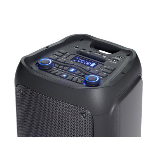MANTA SPK5450 PHANTOM prenosni KARAOKE zvočnik, Bluetooth 5.0, 30.000W P.M.P.O., TWS, Equalizer, polnilna baterija, X-Bass, FM Radio, USB / microSD / AUX / MIC-in, črn