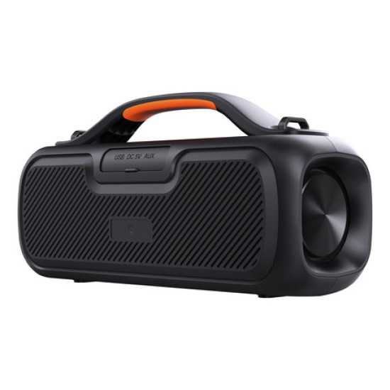 MANTA Boombox SPK216, Bluetooth 5.0, 40W RMS, TWS, polnilna baterija, RGB LED osvetlitev, IPX5 vodoodpornost, USB / AUX, Google Assistant & Siri, črn