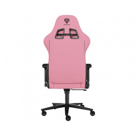 GENESIS NITRO 720 gaming stol, ergonomski, nastavljiva višina / naklon, 3D nasloni za roke, kolesa CareGlide™, roza črn GENESIS NITRO 720 gaming stol, ergonomski, nastavljiva višina / naklon, 3D nasloni za roke, kolesa CareGlide™, roza črn
