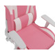 GENESIS NITRO 710 gaming stol, ergonomski, nastavljiva višina / naklon, 2D nasloni za roke, kolesa CareGlide™, roza bel