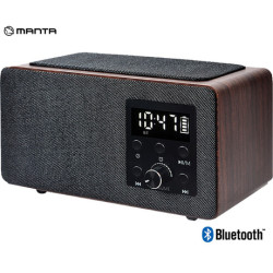 MANTA RDI910 WC radijski sprejemnik / ura / budilka, FM Radio, Bluetooth 5.0, polnilna baterija, Qi brezžični polnilec, microSD / AUX MANTA RDI910 WC radijski sprejemnik / ura / budilka, FM Radio, Bluetooth 5.0, polnilna baterija, Qi brezžični polnilec, microSD / AUX