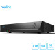 Reolink RLN16-410 snemalna enota, 4TB, priklop do 16 kamer, razširljiv spomin do 12TB, neprekinjeno snemanje, PoE namestitev, črna