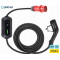 Platinet PPC32AT prenosni EV električni polnilec, 11kW, 5m, za električna / hibridna vozila, TYPE 2, SCHUKO adapter, LED zaslon, torba