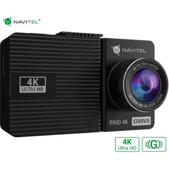 NAVITEL R900 4K avto kamera, 4K Ultra HD, SONY senzor, Night Vision, G-senzor, aplikacija, črna