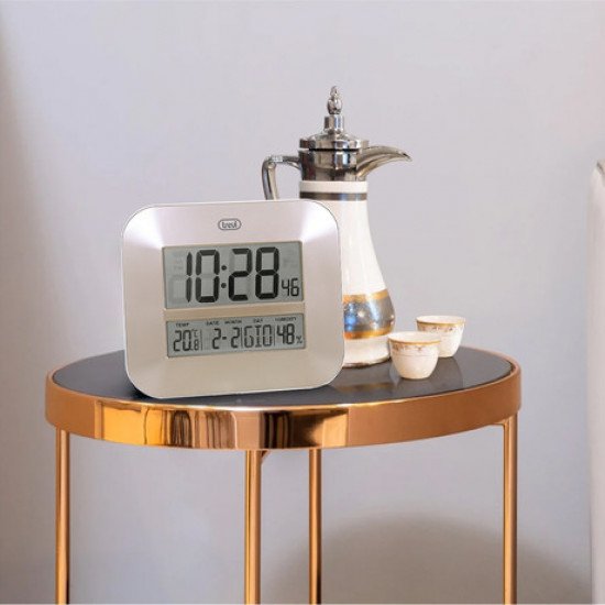 TREVI OM 3520 D digitalna ura, stenska / namizna, čas, datum, temperatura, vlažnost, bronasta TREVI OM 3520 D digitalna ura, stenska / namizna, čas, datum, temperatura, vlažnost, bronasta