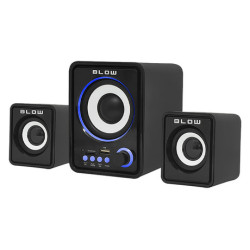 BLOW računalniški zvočniki MS-26, 2.1 Stereo, USB, microSD, LED osvetlitev, črni BLOW računalniški zvočniki MS-26, 2.1 Stereo, USB, microSD, LED osvetlitev, črni
