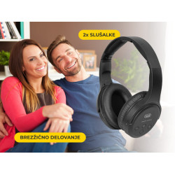 TREVI Brezžične naglavne TV Hi-Fi slušalke FRS 1580, 2x slušalke + polnilna postaja, baterija, do 30m TREVI Brezžične naglavne TV Hi-Fi slušalke FRS 1580, 2x slušalke + polnilna postaja, baterija, do 30m