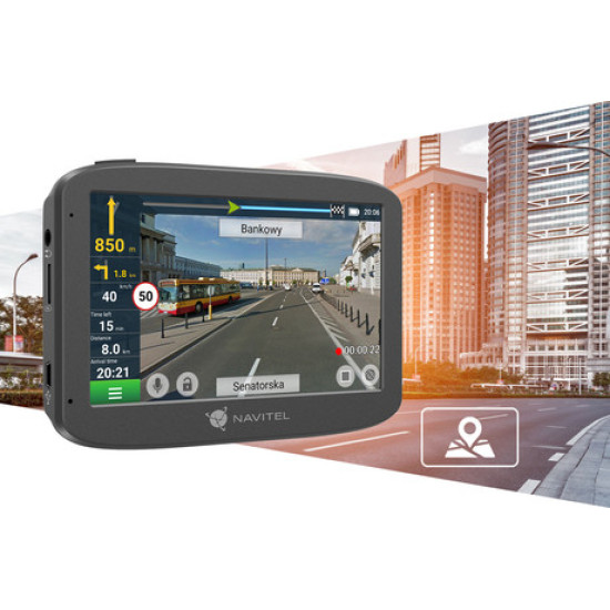 Avto kamera in navigacija NAVITEL RE 5 DUAL, 2v1, Full HD 1080p, GPS, Night Vision, 360° vrtljiv objektiv, microSD do 32GB, G-senzor, siva Avto kamera in navigacija NAVITEL RE 5 DUAL, 2v1, Full HD 1080p, GPS, Night Vision, 360° vrtljiv objektiv, microSD do 32GB, G-senzor, siva