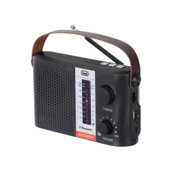TREVI RA 7F25 Prenosni Radio FM/AW/SW, Bluetooth, MP3, USB/MicroSD, Solarno polnjenje, polnilna baterija, črn TREVI RA 7F25 Prenosni Radio FM/AW/SW, Bluetooth, MP3, USB/MicroSD, Solarno polnjenje, polnilna baterija, črn