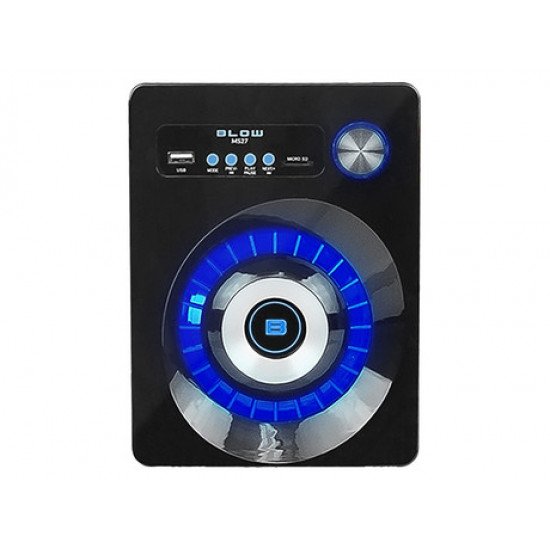 BLOW računalniški zvočniki MS-27, 2.1 Stereo, USB, microSD, Bluetooth, Radio FM, LED osvetlitev, črni BLOW računalniški zvočniki MS-27, 2.1 Stereo, USB, microSD, Bluetooth, Radio FM, LED osvetlitev, črni