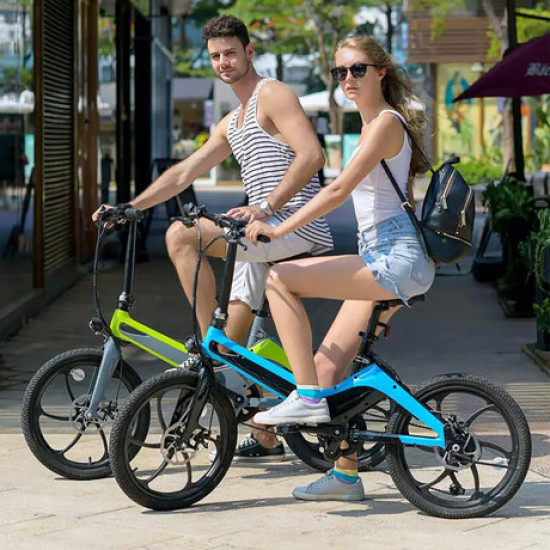 Električno kolo MS ENERGY i10, zložljivo, 20" pnevmatike, 250W motor, 6 prestav Shimano, do 50km, do 25km/h, 36V 7.8Ah baterija, črno zelen