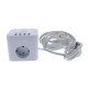 Prenapetostna zaščita EXTS-3S3M-USB4-WL, 3x vtičnica 230V + 4x USB, 16A, 3680W, 3m