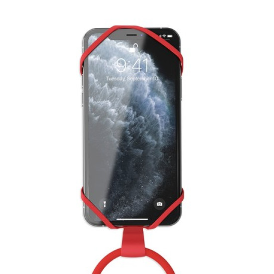 Vonmählen INFINITY® univerzalni pas za telefon, silikonski, združljiv z vsemi telefoni, rdeč Vonmählen INFINITY® univerzalni pas za telefon, silikonski, združljiv z vsemi telefoni, rdeč