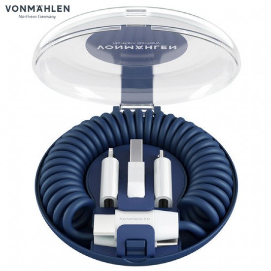 Vonmählen ALLROUNDO ® C univerzalni 6v1 kabel za polnjenje, USB-C / USB-A / Micro-USB / Lightning, združljiv z vsemi napravami, hitro polnjenje, 75 cm, modra (Marine) Vonmählen ALLROUNDO ® C univerzalni 6v1 kabel za polnjenje, USB-C / USB-A / Micro-USB / Lightning, združljiv z vsemi napravami, hitro polnjenje, 75 cm, modra (Marine)