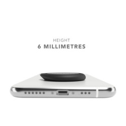 Vonmählen BACKFLIP® Signature univerzalno magnetno držalo / stojalo za telefon, silikon + aluminij, združljivo z vsemi telefoni, priložen magnetni nosilec, črno