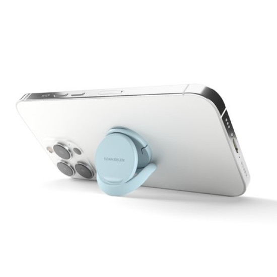 Vonmählen BACKFLIP® univerzalno magnetno držalo / stojalo za telefon, silikonsko, združljivo z vsemi telefoni, priložen magnetni nosilec, svetlo modro Vonmählen BACKFLIP® univerzalno magnetno držalo / stojalo za telefon, silikonsko, združljivo z vsemi telefoni, priložen magnetni nosilec, svetlo modro