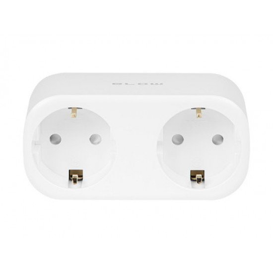 BLOW dvojna pametna WiFi električna vtičnica, 3600W, 16A, aplikacija, Android + iOS, bela BLOW dvojna pametna WiFi električna vtičnica, 3600W, 16A, aplikacija, Android + iOS, bela