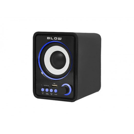 BLOW računalniški zvočniki MS-26, 2.1 Stereo, USB, microSD, LED osvetlitev, črni BLOW računalniški zvočniki MS-26, 2.1 Stereo, USB, microSD, LED osvetlitev, črni