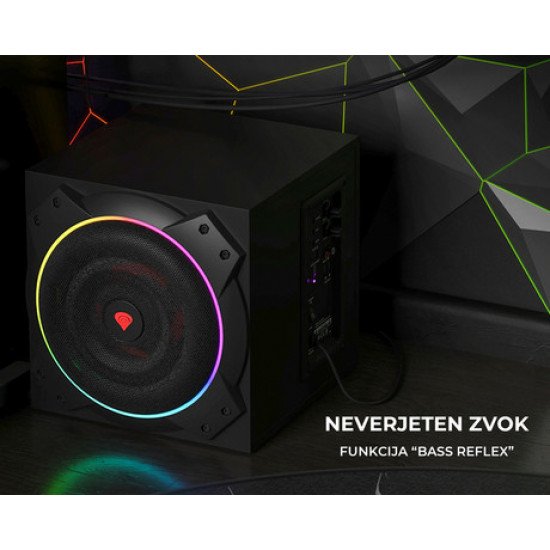 GENESIS HELIUM 800 BT računalniški zvočniki, STEREO 2.1, 60W RMS, RGB LED osvetlitev, Bluetooth 5.0, kontrolna plošča, daljinski upravljalnik, črni GENESIS HELIUM 800 BT računalniški zvočniki, STEREO 2.1, 60W RMS, RGB LED osvetlitev, Bluetooth 5.0, kontrolna plošča, daljinski upravljalnik, črni