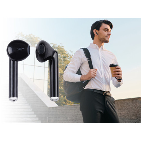 TREVI HMP 12E20 AIR mini Bluetooth 5.1 slušalke z mikrofonom, TWS, polnilna enota, touch kontrola, črne TREVI HMP 12E20 AIR mini Bluetooth 5.1 slušalke z mikrofonom, TWS, polnilna enota, touch kontrola, črne