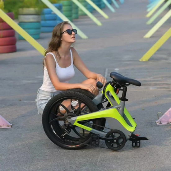 Električno kolo MS ENERGY i10, zložljivo, 20" pnevmatike, 250W motor, 6 prestav Shimano, do 50km, do 25km/h, 36V 7.8Ah baterija, črno zelen