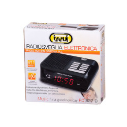 TREVI RC 827 Digital Radio alarm ura, FM Radio, Snooze, Sleep, črna TREVI RC 827 Digital Radio alarm ura, FM Radio, Snooze, Sleep, črna