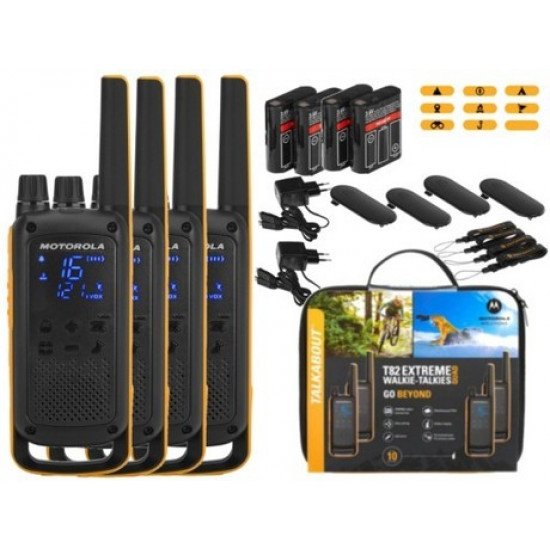 Motorola PMR radijska postaja TLKR T82 Extreme Qaud Pack, do 10km 4KIT
