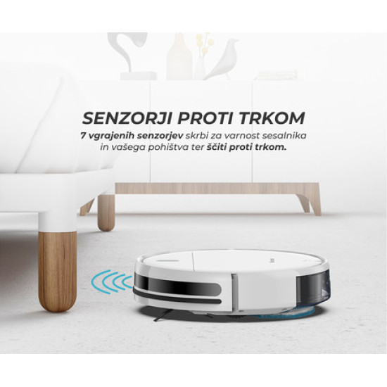 Robotski sesalnik MAMIBOT ProVac Titan 2, 3v1 hibrid (sesanje, pomivanje, pometanje), moč 1100 Pa, WiFi, daljinski upravljalnik, brezplačna aplikacija, bel
