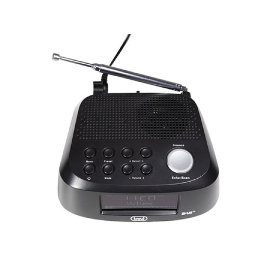 TREVI RC 80D4 Radio alarm ura + DAB/DAB+/FM Radio, USB polnilec, črna