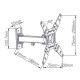 Nosilec / roka za TV BLOW 76-853, 13''-42'', 180°, naklon -5°/+15°, do 20kg