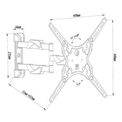 Nosilec / roka za TV BLOW 76-869, 13''-55'', 180°, naklon -3°/+10°, do 35kg Nosilec / roka za TV BLOW 76-869, 13''-55'', 180°, naklon -3°/+10°, do 35kg